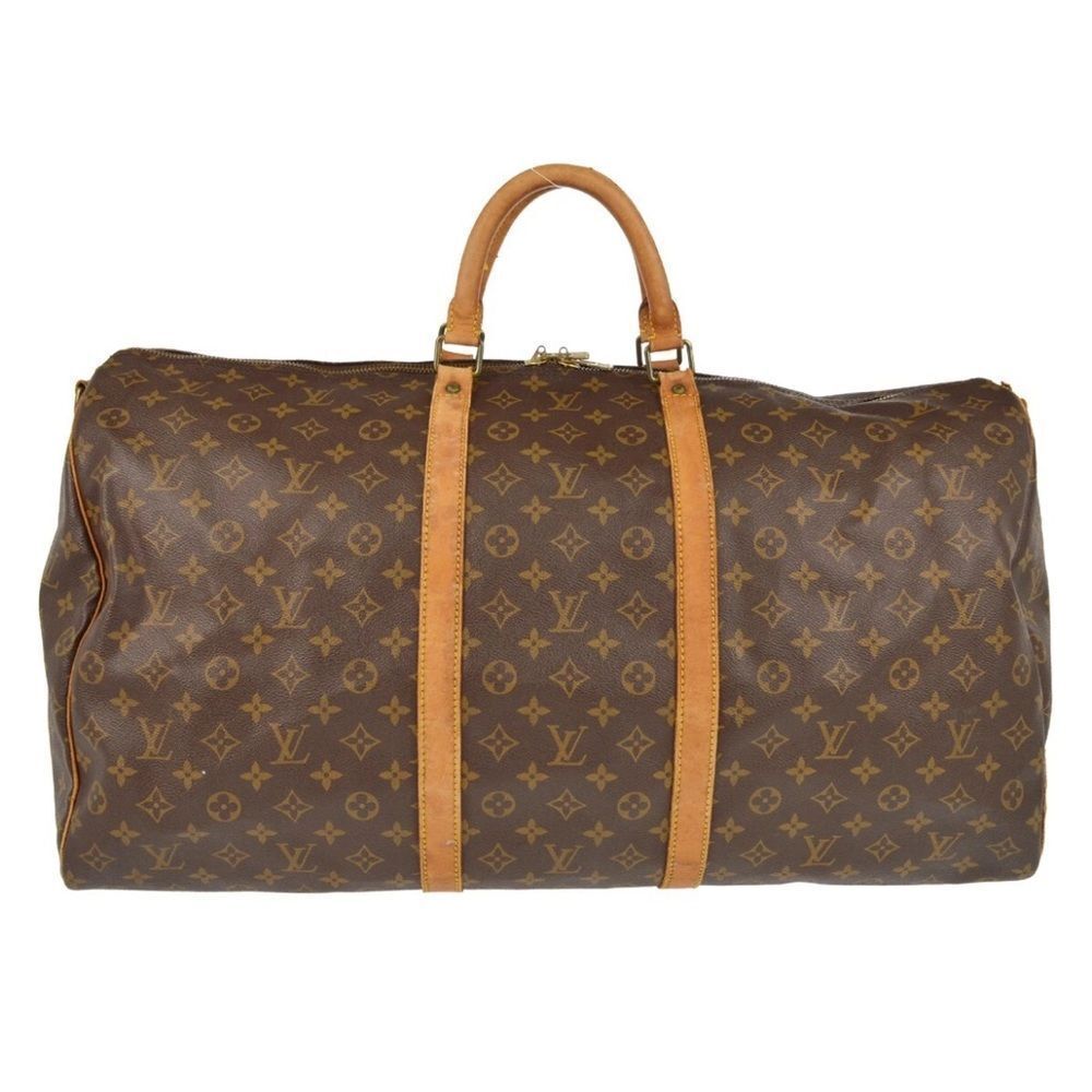 Louis Vuitton Monogram Brown Tan Duffel Bag